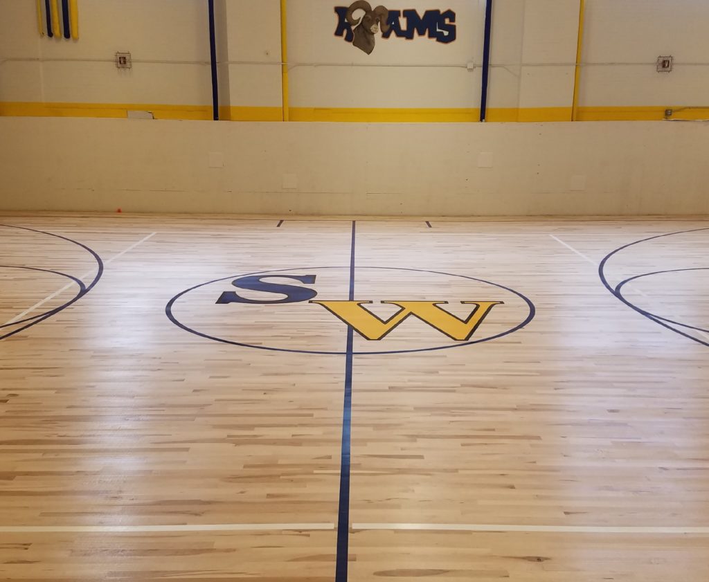 Sussex Wantage Middle School Gymnasium floor